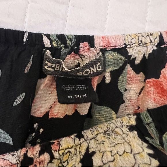 🌸 Billabong Off the Shoulder Long Sleeve Floral Print Blouse - Medium - Picture 5 of 11